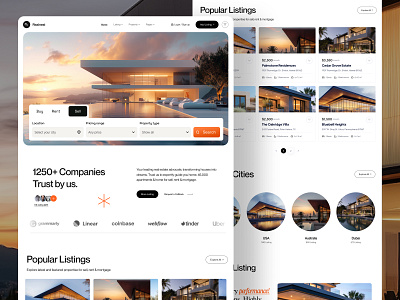 Real Estate Website landing page property listings property management real estate real estate design real estate designer real estate landing page real estate ui real estate website real estate website design web web design website website ui