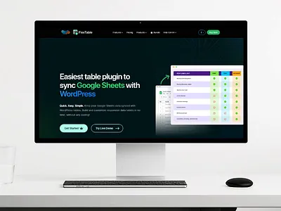 Flextable landing page animated bd figma hero hero section home page landing page layout minimal uiux web design website