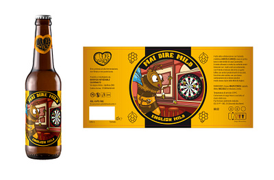 Mai dire mild. Beer label for Cuore Malto brewery beer branding brewery cartoon character cuore design illustration italian label malto