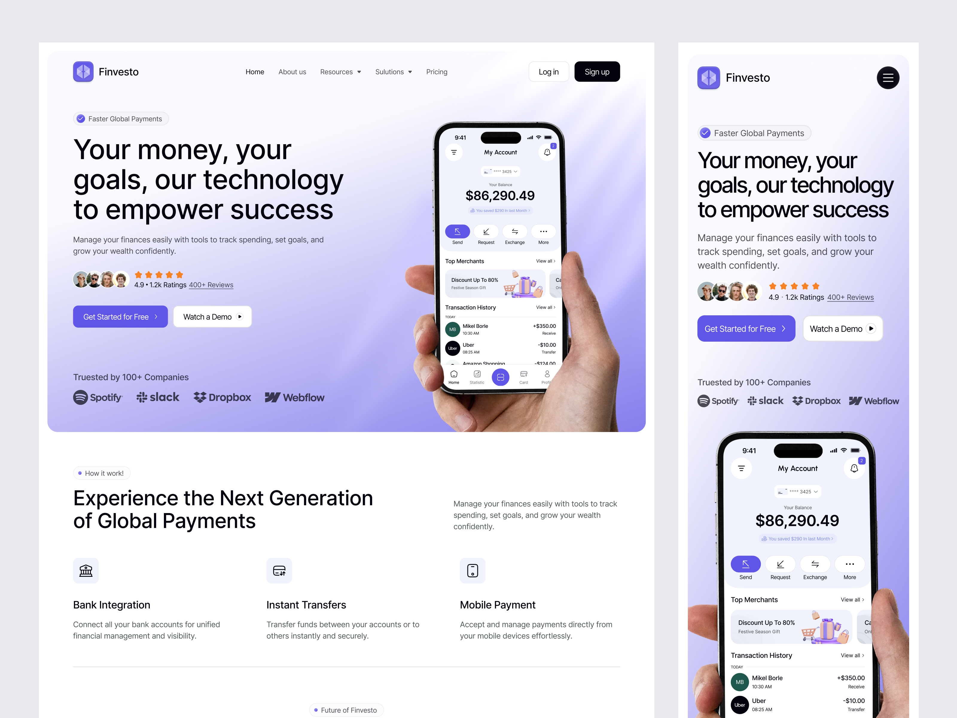 Finvesto – Modern Financial Web UI Design banking website banking website design finance finance landing page finance website landing page landing page design oripio saas saas landing saas landing page saas website ui ui design ux design web design website design