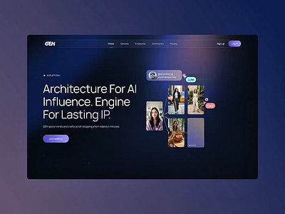 Website for AI Influencer Platform ai ai agent ai influence ai influencer platform ai influencer platform design ai platform ai website artificial intelligence character creation content creation content creator content generation influencer marketing influencer platform influencer website platform social media ui ux web design website design