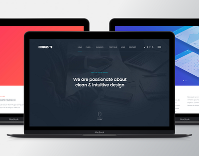 Exquisite WordPress Theme agency corporate portfolio template theme ui ux webdesign website wordpress