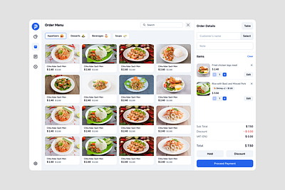 Food POS Interface – Clean, Quick, Functional
