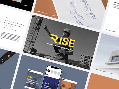 Rise - Construction - Branding animation branding building company construction contractor design dipa inhouse flat illustration graphic design illustration interaction logo logo design motion graphics pitch deck pitchdeck powerpoint presentation styleguide