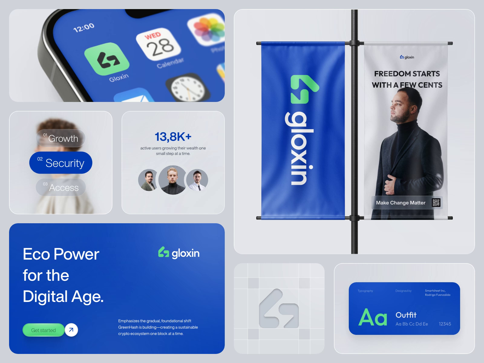 Example of Gloxin - Finance Micro Investment Branding