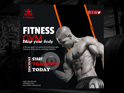 FITNESS GYM fit your body fitness gym improve your health and immunity make your own musles workout everyday