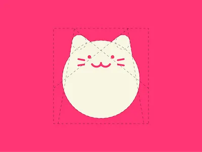 Kimmy - Logomark Structure animal animation app branding cat cute design geometric graphic design illustration logo logo design mark mascot modern playful simple symbol ui vector