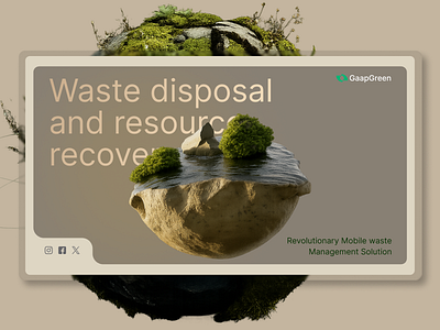 Landing Page – Waste Management UI Design | Eco-First Digital Pl 3d agriculture b2b b2c digital agency digital assets eco friendly framer garbage landing page motion graphics nature recycle sass startup ui userinterface waste webflow website