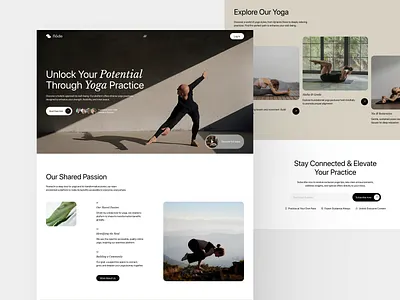 Wellness Website Homepage Design cosmetics design health hero homepage organic product startup ui ux webdesign website yoga yoga website