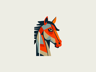Geometric Horse Logo animal branding colorful design elegant emblem equine farm geometric horse icon identity illustration logo mark mustang sports stallion symbol vector