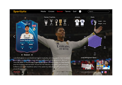 Sports website aesthetic assignment design figma football illustration sports ui ux website