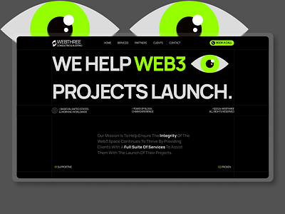WEB3 – Futuristic Landing Page for Consulting & Blockchain 3d b2b b2c crypto cryptoexchange dark defi fintech framer landing metaverse mvp product design sad sass tokenomics user interface web design web3 webflow