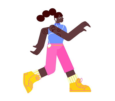 Going on a walk! after effects animation design frame by frame motion graphics rig walk cycle