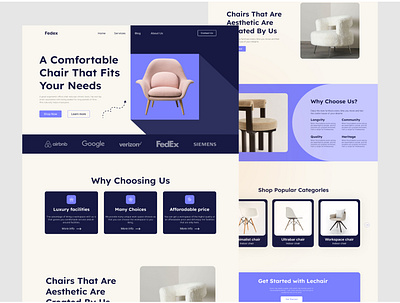 Furniture Landing Page Design best ui creative ui design design furniture furniture landing page furniture ui home page illustration landing page design logo modern ui popular ui design ui uiux unique ui ux webdesign website