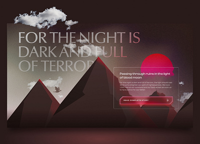 Liquid Glass Card Illustrative Dark Banner design illustration liquidglass ui webdesign