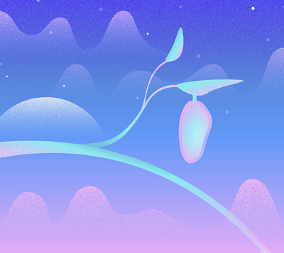 Butterfly pupa adventure environment illustration landscape illustration travel wallpaper