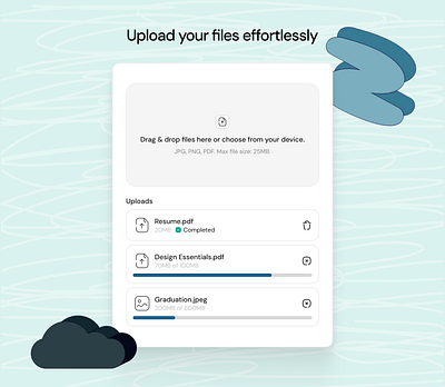 File Upload branding card clean component desktop dribble figma figma design fileupload minimal mobile modern modernui ui uiux uiux design upload ux visual visual design