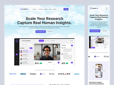 SaaS Website Design ai b2b dashboard homepage interface landing page minimal product design research saas saas landingpage saas website team management ui ux web web design webdesign website website design