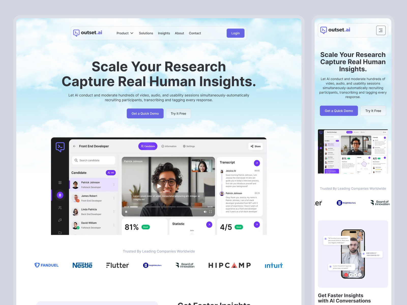 Example of Website & Landing Page UI/UX Design