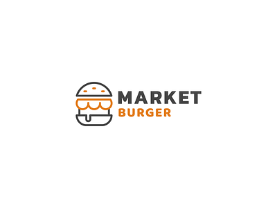 Market Burger logo concept brand branding design graphic design illustration logo motion graphics ui ux vector