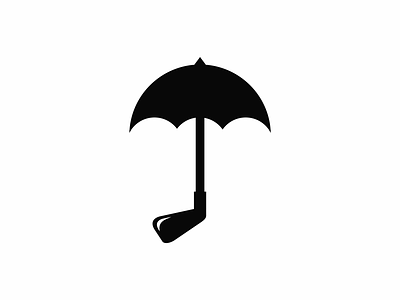 rainy golf golf logo rainy umbrella