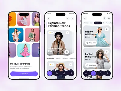 E-commerce Fashion App app app design ecommerce ecommerceapp ecommercedesign fashion fashion app fashion ui fashionapp fashionui ios mobile mobile app mobile ui onlineshopping shopping shoppingapp trendyui ui design uiux