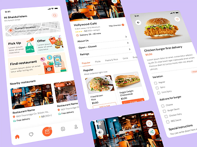 Food ordering after effects animation clean design food application food apps food ordering app motion graphics muzli product restaurant app saas ui userinterface web