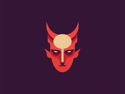 Devil Logo branding character demon design devil emblem evil head hell horns icon illustration logo lucifer mark mascot modern red satan vector