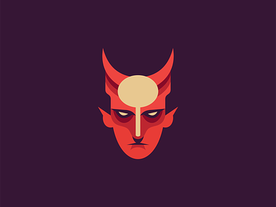 Devil Logo branding character demon design devil emblem evil head hell horns icon illustration logo lucifer mark mascot modern red satan vector