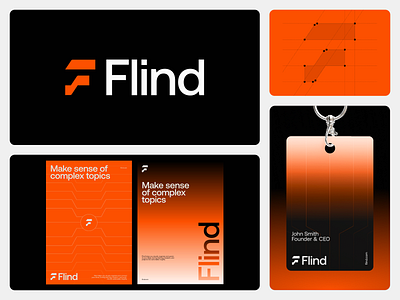 Flind Branding branding complex f f letter flow graphic design letter logo logo mark topic
