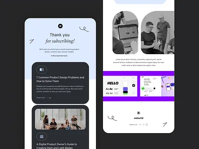 Thank You for Subscribing (soon) b2bsaas branding digitalproductdesign emailmarketing emailmarketingdesign fintech thoughtleadership webuild