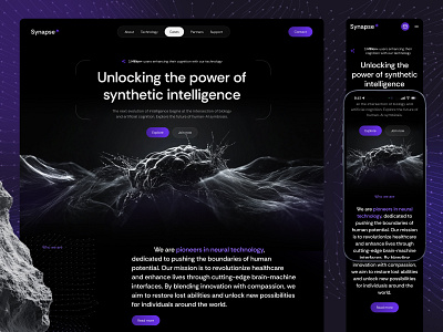 Power of synthetic intelligence ai ai company ai tech design black design dark design dark mode design interface mobile design ui ui design ux ux design web design webdesign website