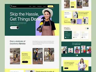 Cleaning Company Website cleaning cleaning website design homepage house cleaning house cleaning app landingpage ui ux website