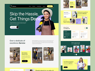 Cleaning Company Website cleaning cleaning website design homepage house cleaning house cleaning app landingpage ui ux website