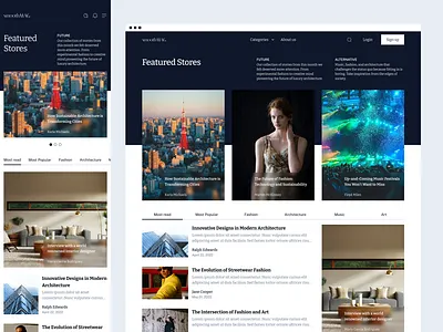 Blog Homepage 035 app article blog branding dailyui design design system desktop graphic design illustration logo mobile news responsive typography ui uikit uiux vector