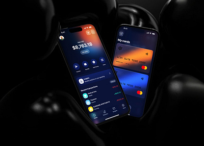 Online banking mobile app | UI/UX finance app fintech app ios app mobile app design personal finance manager ui ui design uiux