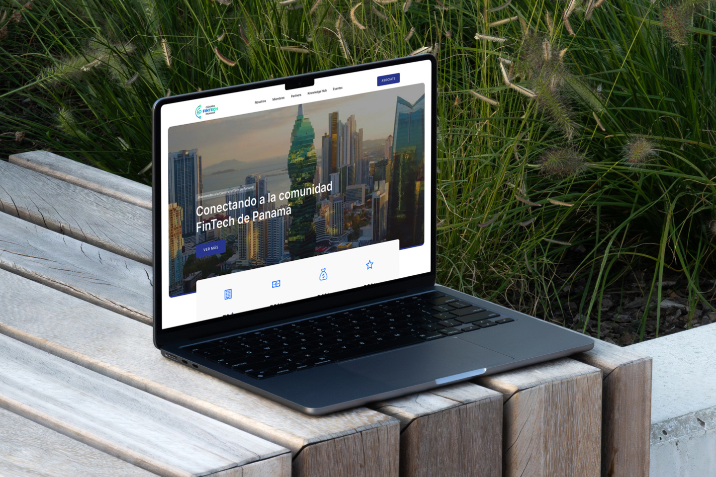 Fintech Chamber of Panama landing page mockup panama ui ux web