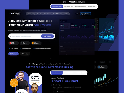 Stock Target Advisors branding graphic design logo ui