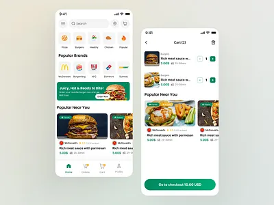 Food app UI Design app app design design ui ui design uix