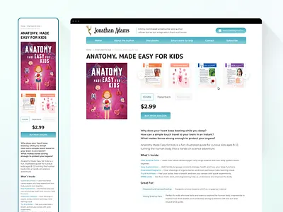 Book webpage amazon book clean design features minimalistic product page ui writer