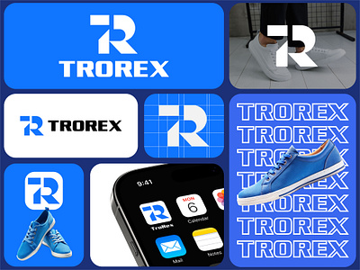 Trorex Shoes Company Branding Logo branding creative design e comerce graphic design letter logo logo designs logo style logos logotop logotype minimalist modern logo monogram new logo shoes company tr vector