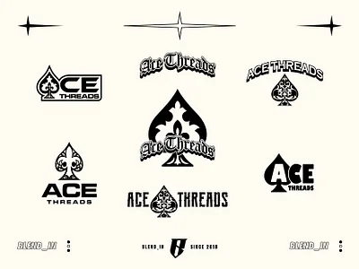 Ace Threads ace branding clothing brand graphic design illustration logo logo design modern streetwear streetwear logo urban