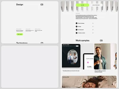 Bejamas - Services animation branding landing page portfolio services ui