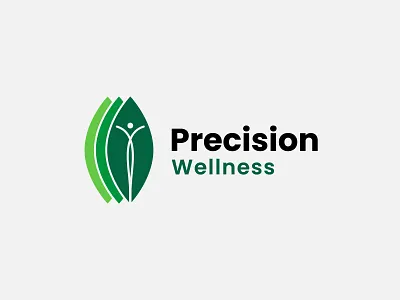 Precision Wellness Logo Design abstract logo brand identity branding brandmark design health healthcare identity leaflogo logo logo design logo designer logo mark natureinspired precision professional symbolism typography visual identity wellness