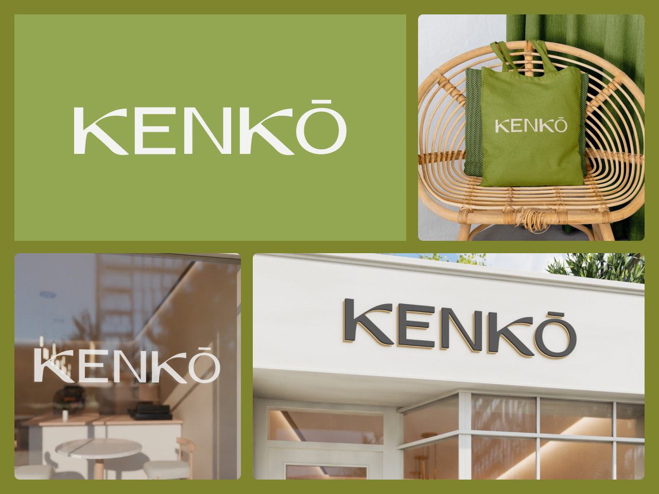 Kenko branding graphic design illustration logo mockup ui