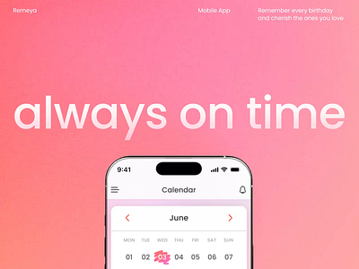 Remeya — Mobile App Motion Presentation aftereffects animation app design app presentation interaction design mobile app mobile interface mobile ui motion design ui design