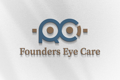 Founders Eye Care Logo app branding colorcombination design illustration logo mobile typography ui ux