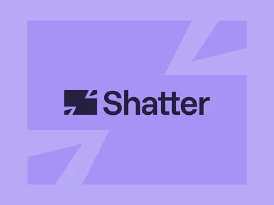 Shatter – Logo Design blueberry branding break design flat glass graphic design logo minimal minimalism minimalist particle piece purple shatter violet