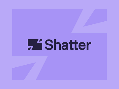 Shatter – Logo Design blueberry branding break design flat glass graphic design logo minimal minimalism minimalist particle piece purple shatter violet