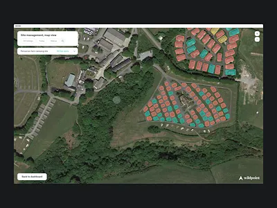 Wildpoint.com, animation of camping management animation booking camping color design estate grid interaction landlord management map maps navigation product design task manager travel ui ux web website